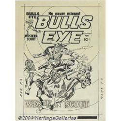 Jack Kirby and Joe Simon - Bulls Eye #4 Cover Original Art (Mainline, 1955).