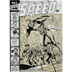 Jack Kirby - Speed Comics #23 Original Cover Art (Harvey, 1942).