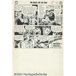 Joe Kubert - Brave and Bold #34, page 25 First Silver Age Hawkman Original Art (DC, 1961)