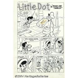 Steve Muffatti - Little Dot #1, Complete 5-page Story, "Rough and Tumbled" Original Art (Harvey, 195