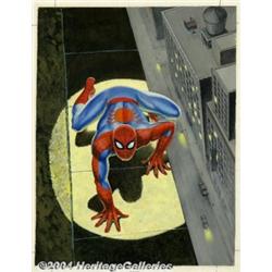 John Romita Sr. and Harry Rosenbaum - The Spectacular Spider-Man #1 Cover Original Art (Marvel, 1968