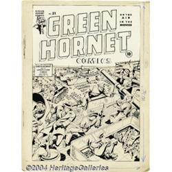 Alex Schomburg - Green Hornet #21 Cover Original Art (Harvey, 1944).