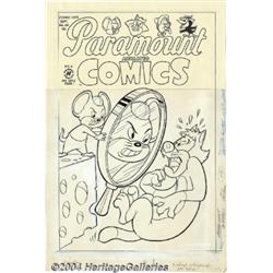 Dave Tendlar - Harvey Comic Hits #60 "Paramount Animated Comics" Cover Original Art (Harvey, 1953).