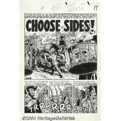 Wally Wood - Frontline Combat #9 Complete 6-page Story "Choose Sides" Original Art (EC, 1952).