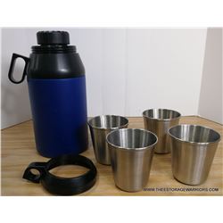 Manna 64 oz. Stack Growler with Stainless Steel Detachable Cups