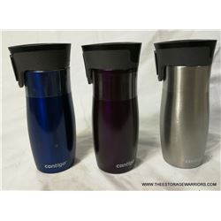 Three Auto-Seal Thermo Travel Mugs