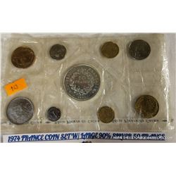 1974 France Coin Set W\ 90% Silver 50 francs coin