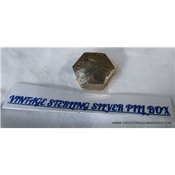 Vintage Sterling Silver Pill Box