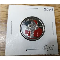 2004 Canadian Santa 25 Cent Piece