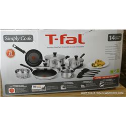 T-FAL 14pc. Stainless Cookware Set