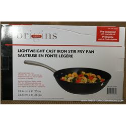 AsianOrigins Cast Iron Stir Fry Pan