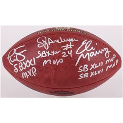 NFL "The Duke" Football Signed by Eli Manning, Phil Simms, Otis Anderson With (6) Inscriptions (Stei