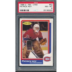 1986-87 O-Pee-Chee #53 Patrick Roy RC (PSA 8)