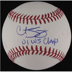 Curt Schilling Signed OML Baseball Inscribed "01 WS Champs" (MAB Hologram)