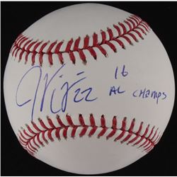Jason Kipnis Signed OML Baseball Inscribed "16 AL Champs" (MLB Hologram)