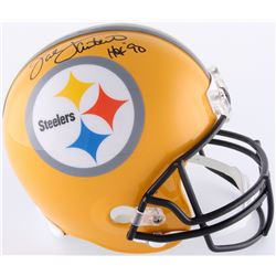 Jack Lambert Signed Steelers Full-Size Helmet Inscribed "HOF '90" (JSA COA)