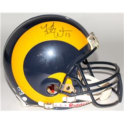 Kurt Warner Signed Rams Full Size Authentic On-Field Helmet (JSA COA)