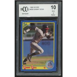 1990 Score #558 Sammy Sosa RC (BCCG 10)