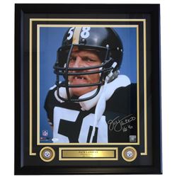 Jack Lambert Signed Steelers 22x27 Custom Framed Photo Display Inscribed "HOF '90" (SI COA  JSA Holo