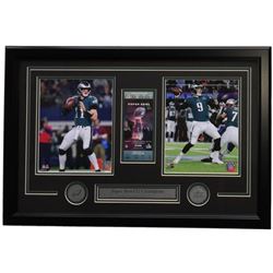 Carson Wentz  Nick Foles Eagles 18x28 Custom Framed Photo Display