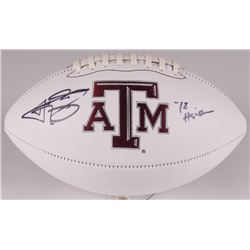 Johnny Manziel Signed Texas AM Aggies Logo Football Inscribed "12 Heisman" (JSA COA)