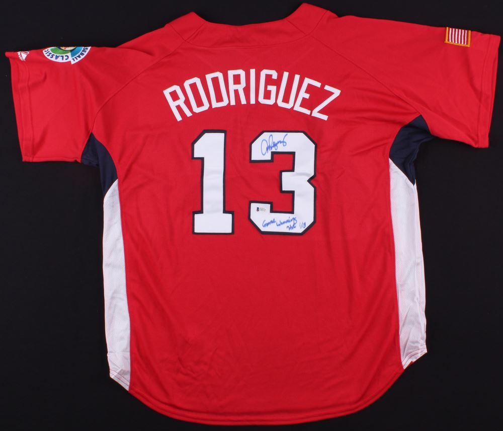 Alex Rodriguez Signed Le 06 Team Usa World Baseball Classic Team Jersey Inscribed Game Winning Hi