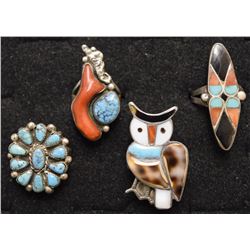 FOUR NAVAJO RINGS