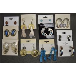 ELEVEN PAIR OF NAVAJO EARRINGS