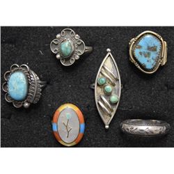 SIX NAVAJO RINGS