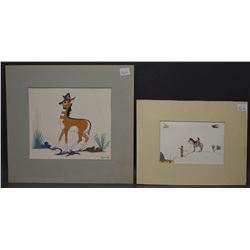 TWO PUEBLO PAINTINGS