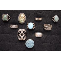 TEN NAVAJO RINGS