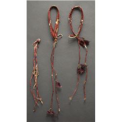 SIOUX QUILLED ARMBANDS AND DROP