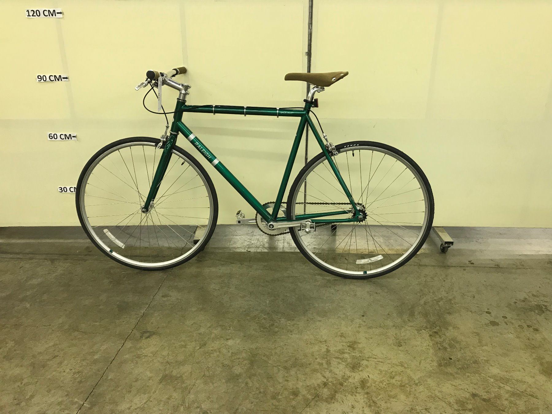 Green Raleigh Bike GREEN RALEIGH BACK ALLEY SINGLE SPEED ROAD BIKE