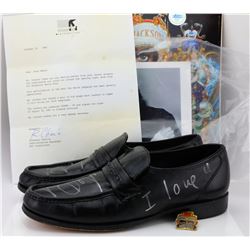 Michael Jackson Dangerous Tour Signed Loafers