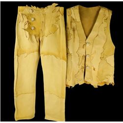 Elvis Presley's Custom NBL Deerskin Vest & Pants
