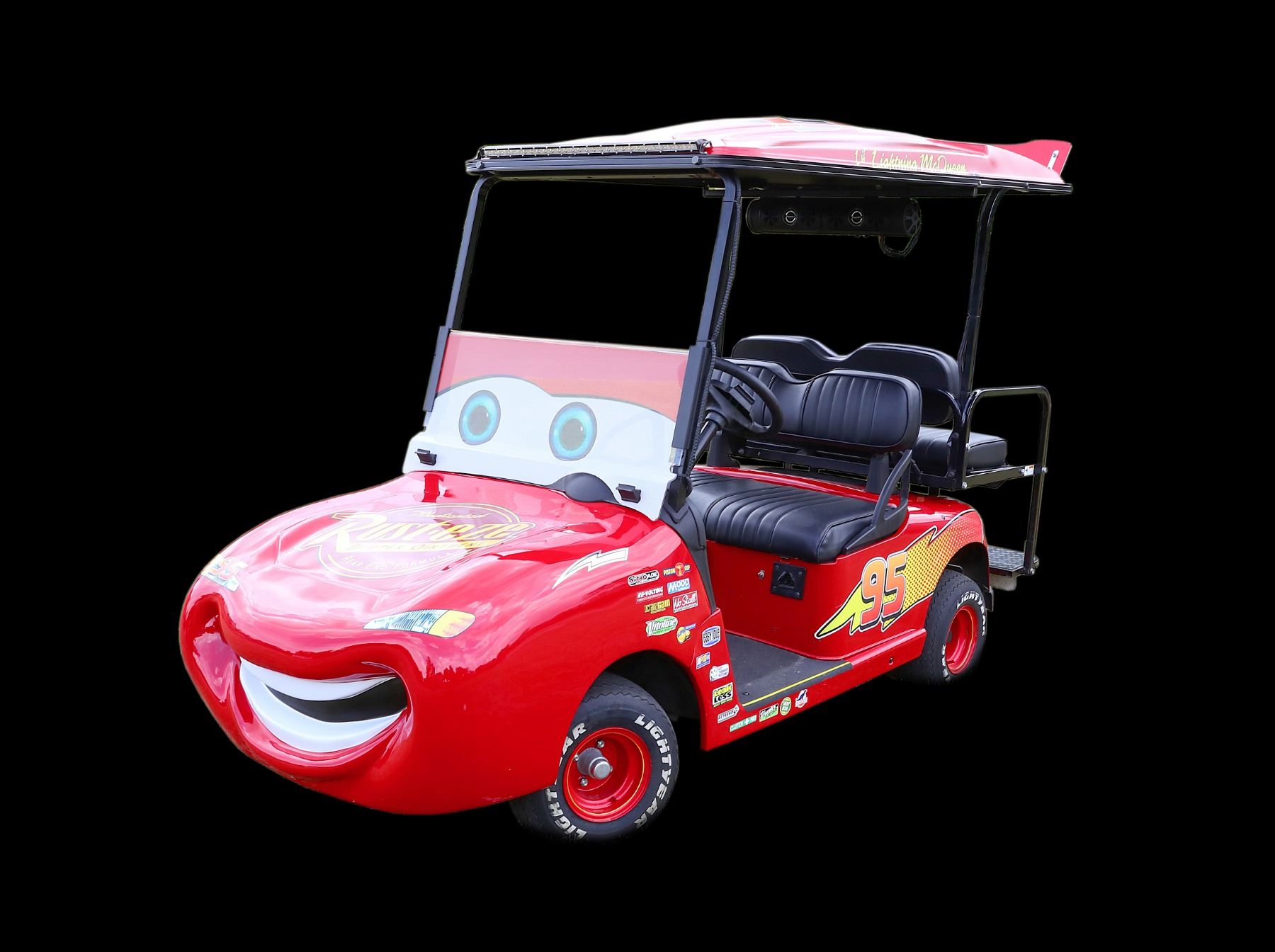 Lil' Lightning McQueen Custom EZGO RXV Golf Cart