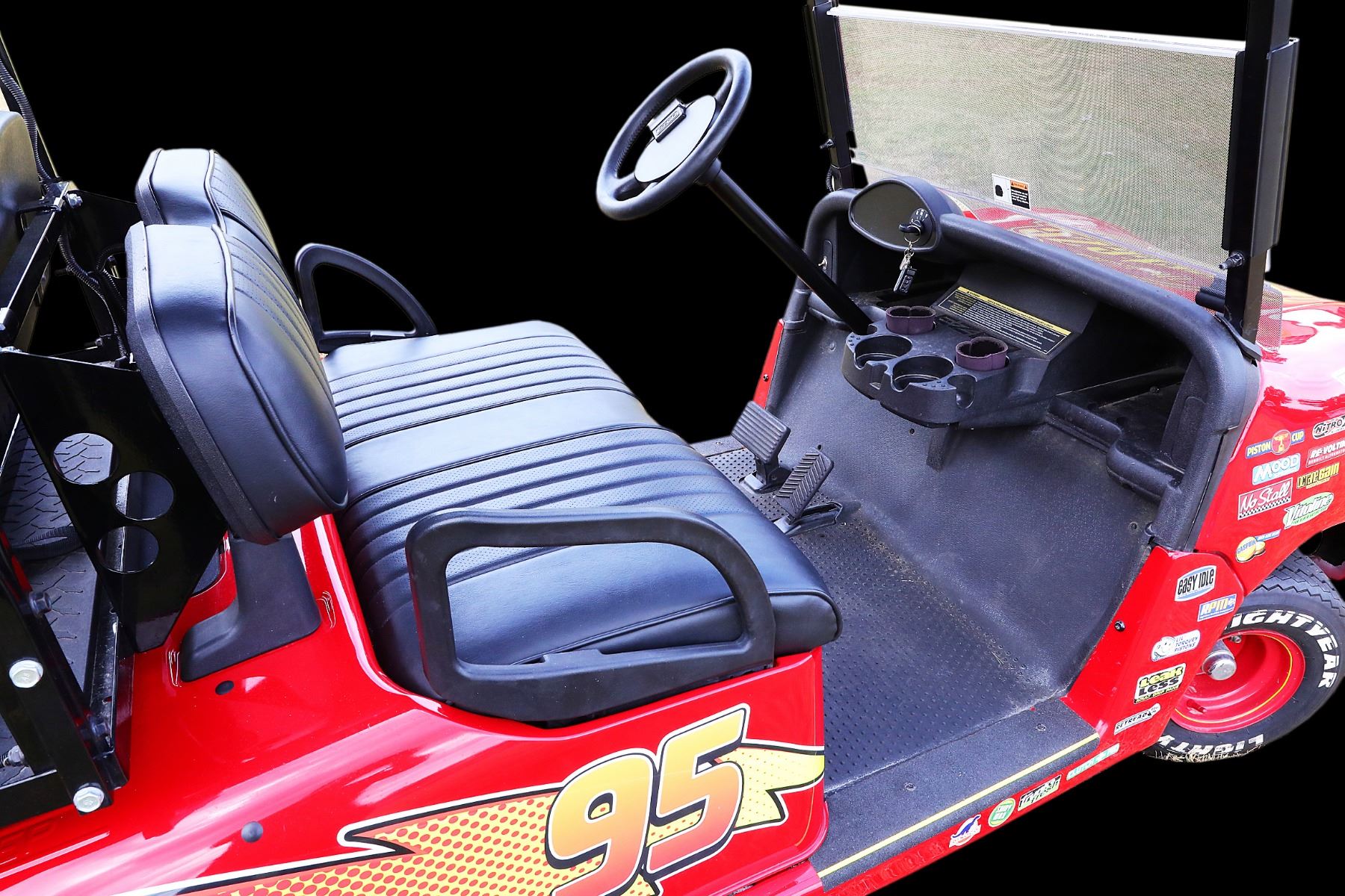 Lil' Lightning McQueen Custom EZGO RXV Golf Cart