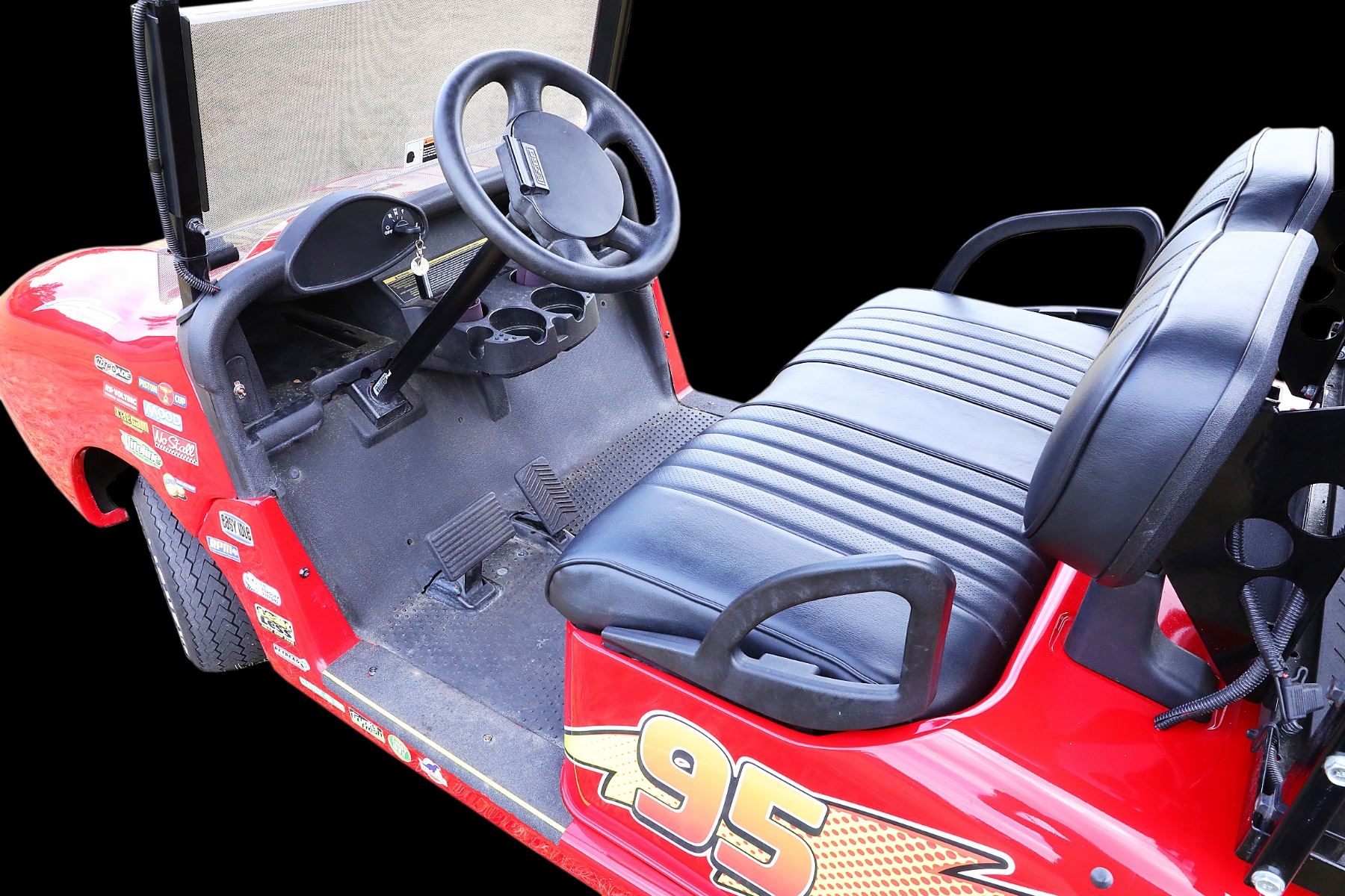 Lil' Lightning McQueen Custom EZGO RXV Golf Cart