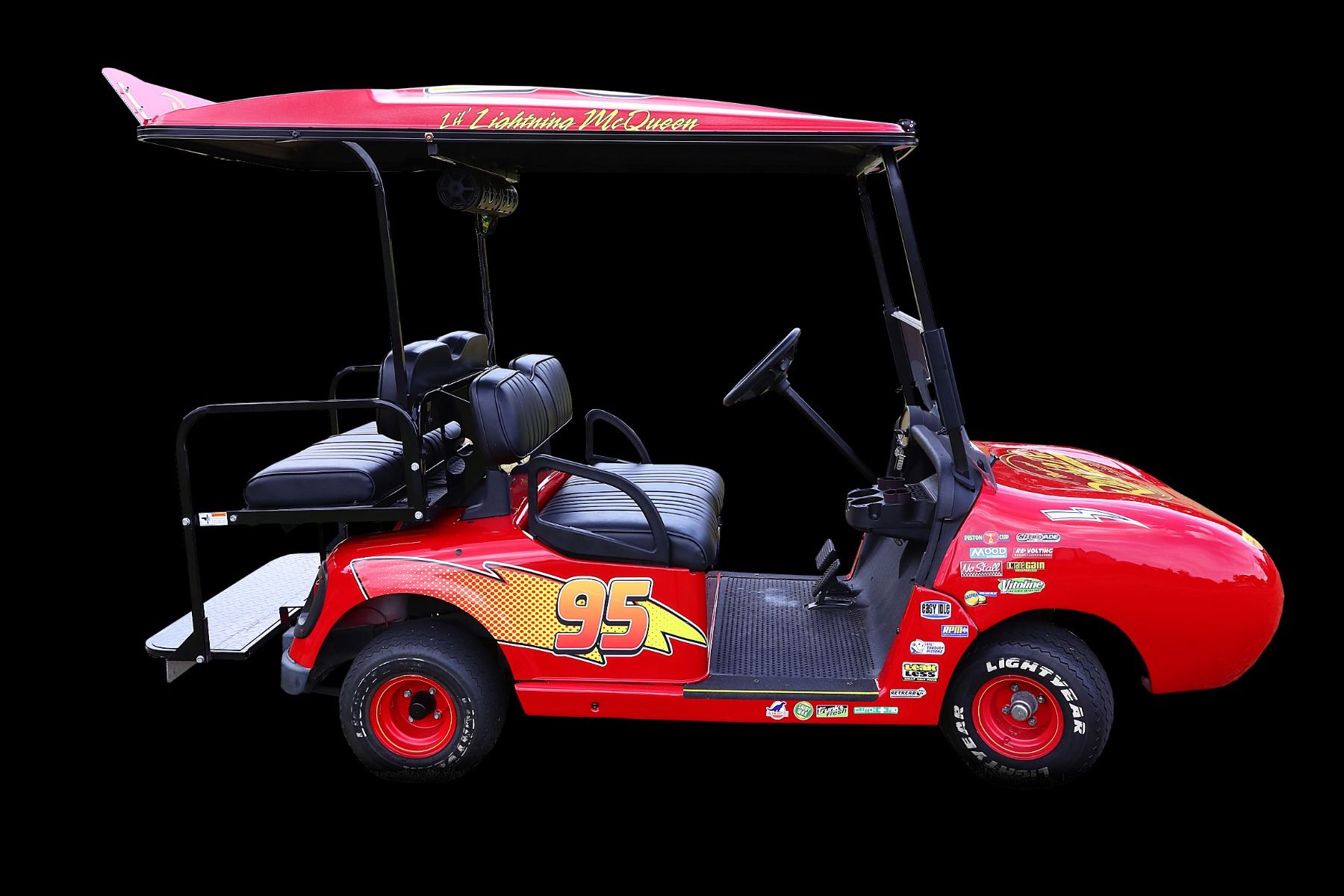 Lil' Lightning McQueen Custom EZGO RXV Golf Cart