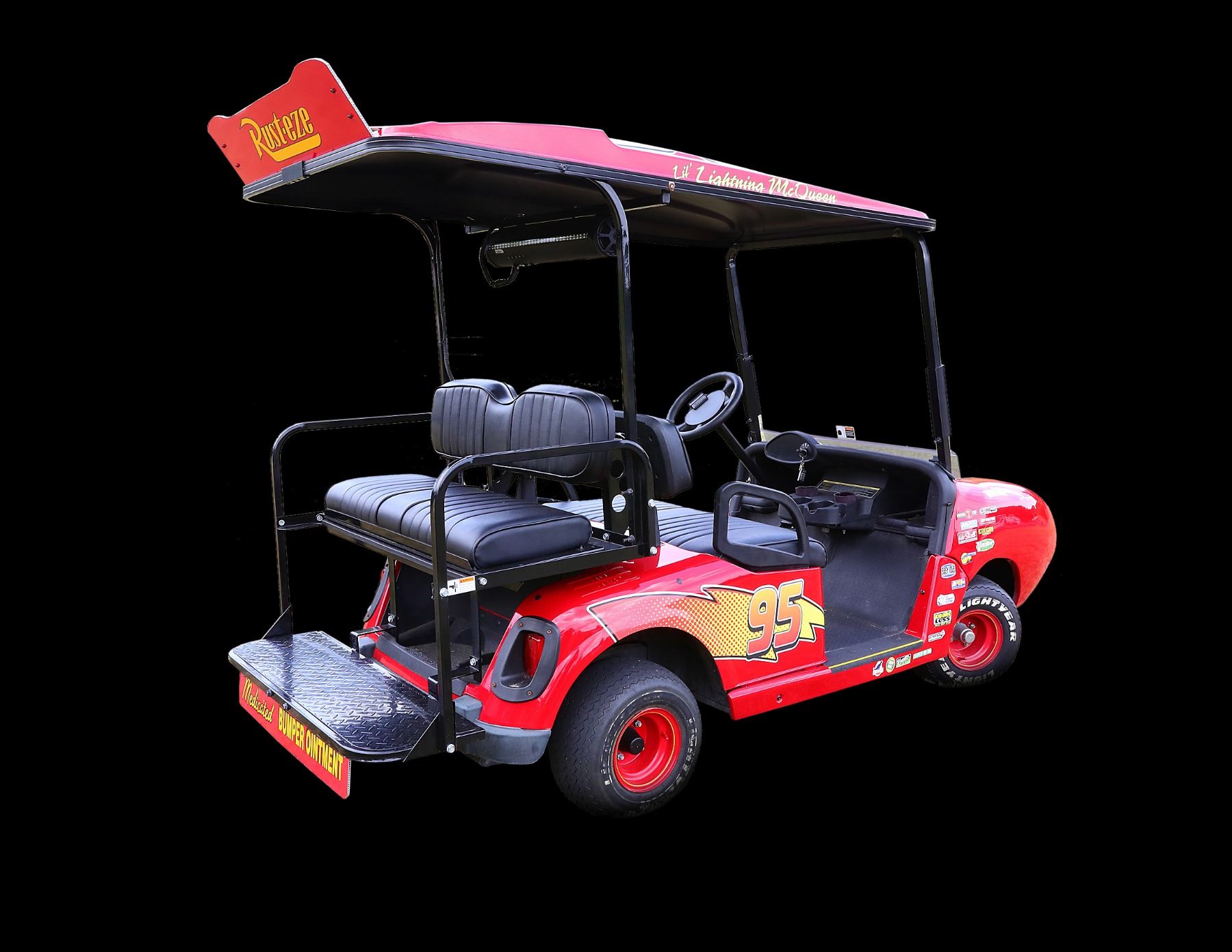 Lil' Lightning McQueen Custom EZGO RXV Golf Cart