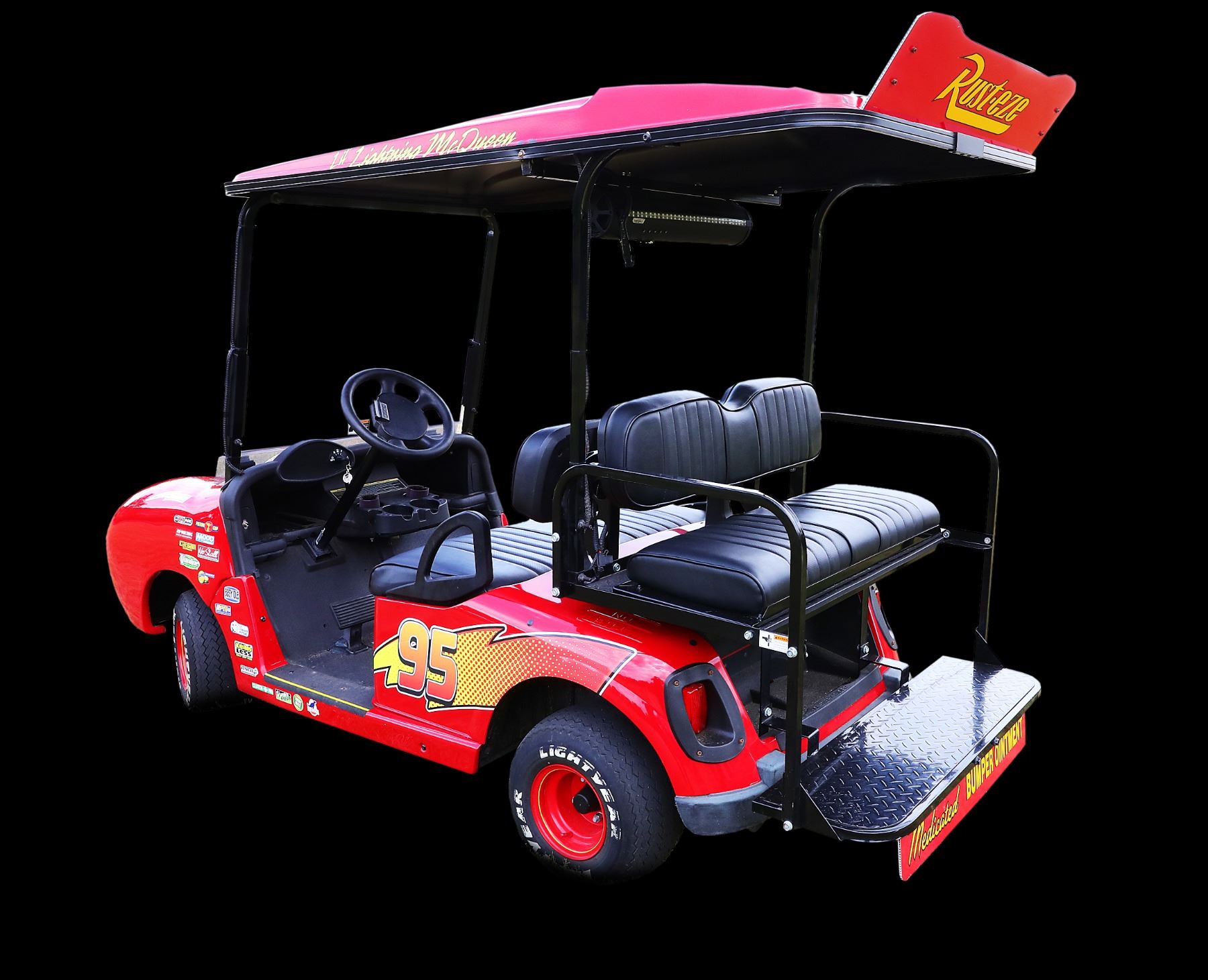 Lil' Lightning McQueen Custom EZGO RXV Golf Cart
