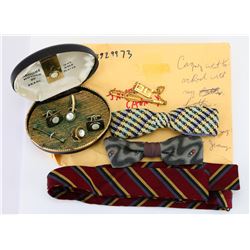 James Cagney's Cufflinks, Bow Ties & "JC" Tie Bar