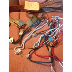 Asstd. Vintage Bolo Ties and Belt Buckles