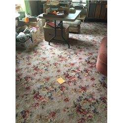 Floral Carpet, 10 x 20 (Possible Wool)