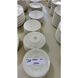 BUNDLE LOT: Napkin Holders, Metal (3), Homer Laughlin Saucers (40)