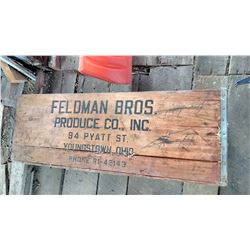 Feldman Bros. Produce Co. Antique Wooden Box