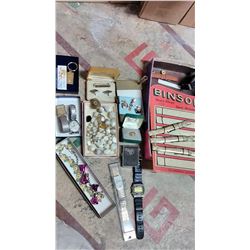 Vintage Watches, Pins, Costume Jewelry