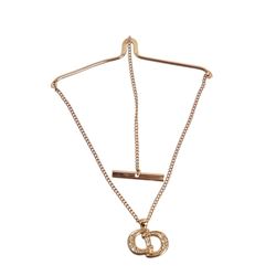 Christian Dior Men's Gold CD Crystal Tie Chain