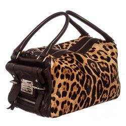 Dolce & Gabbana Animal Print Pony Hair Leather Tote Bag