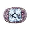 Image 2 : 18.76 ctw Colored Stone Ring - 18KT White Gold with Black Rhodium Plating